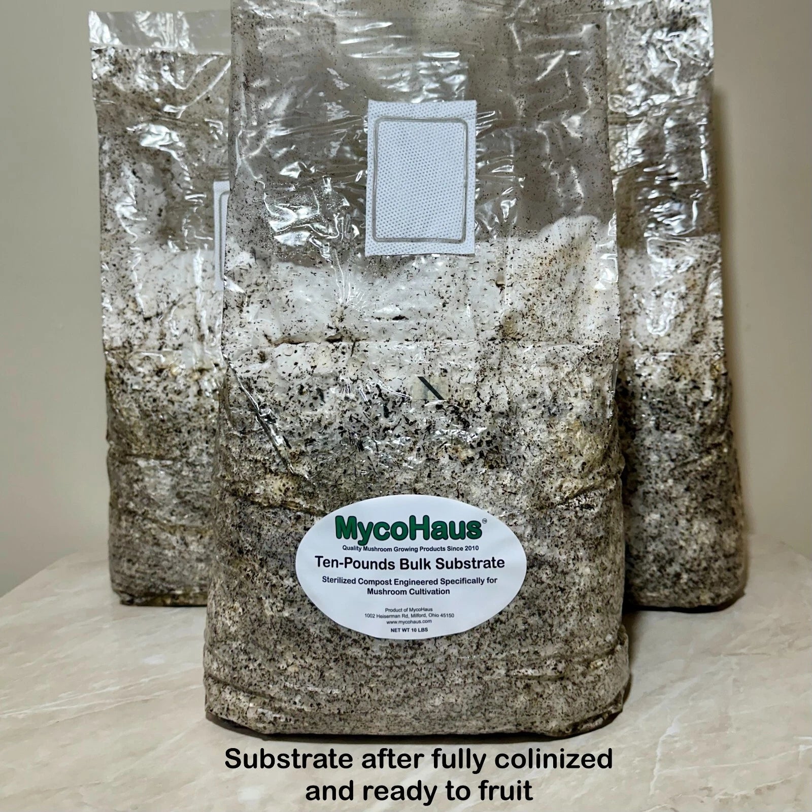 MycoHaus 10 LBS Sterilized Compost Bulk Mushroom Substrate Growing Kit Spawn Bag