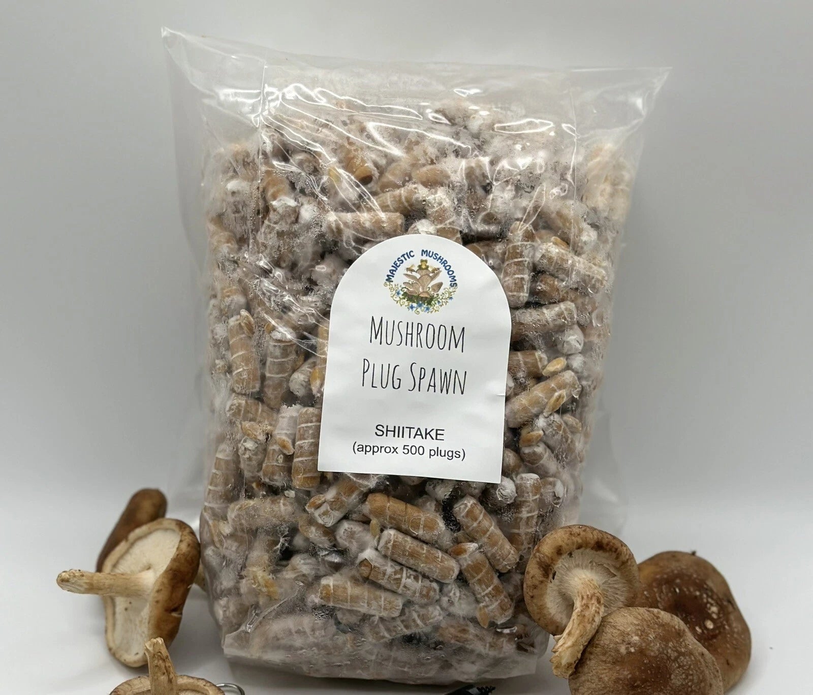 Shiitake Mushroom Plug Spawn 500X - FREE USA shipping
