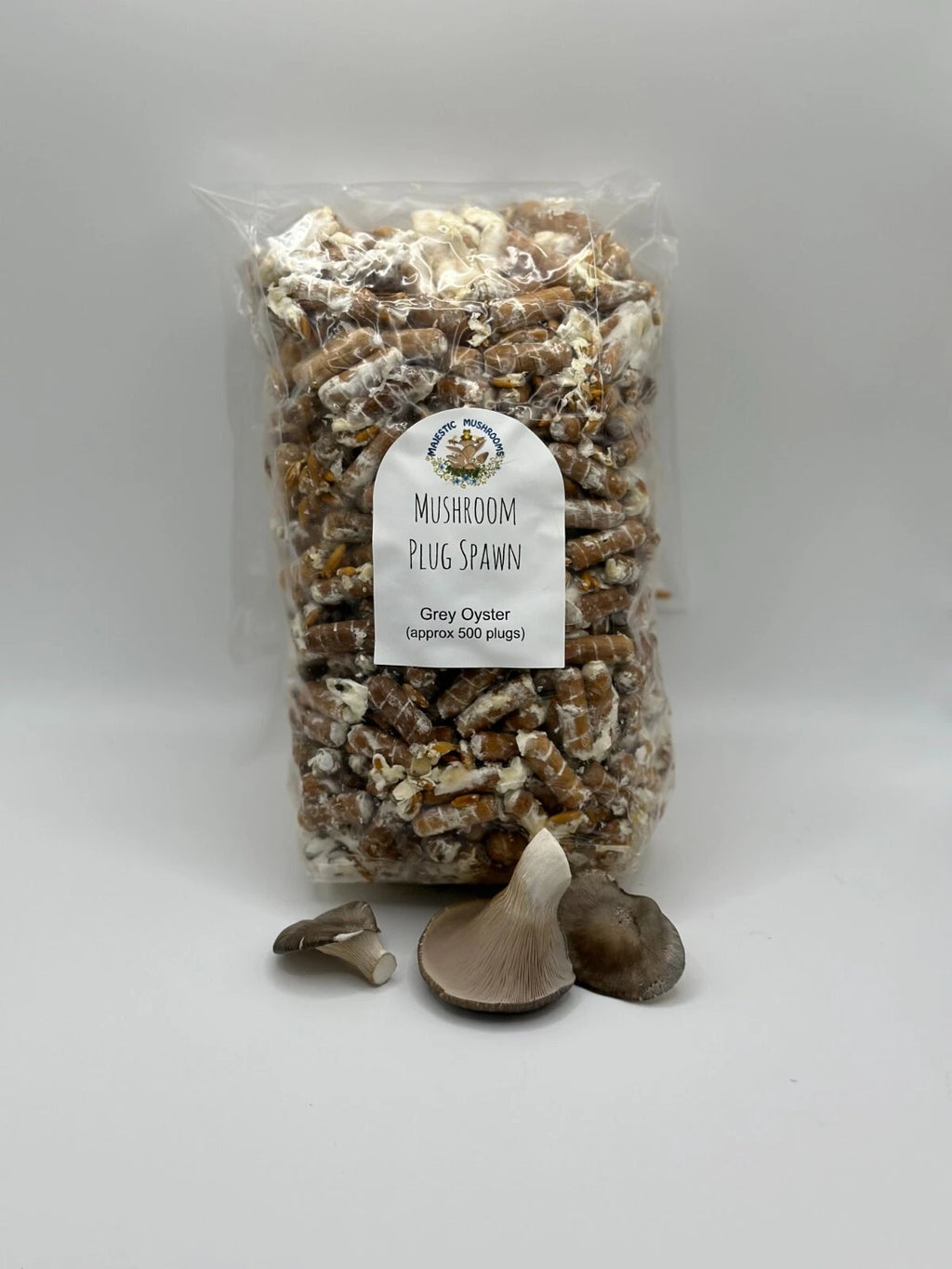 Grey Oyster Mushroom Plug Spawn 500X -FREE USA shipping